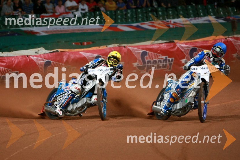 Matej Žagar (Slovenija) in Rune Holta (Poljska)SPEEDWAY GRAND PRIX, VN Velike Britanije 2007