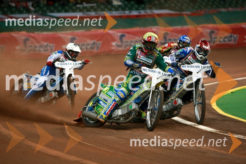 Greg Hancock (ZDA), Antonio Lindbäck (Švedska), ...SPEEDWAY GRAND PRIX, VN Velike Britanije 2007