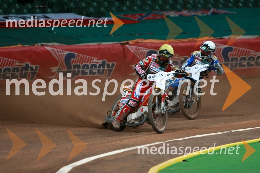 David Howe (Velika Britanija) in  	Rune Holta (Poljska)SPEEDWAY GRAND PRIX, VN Velike Britanije 2007