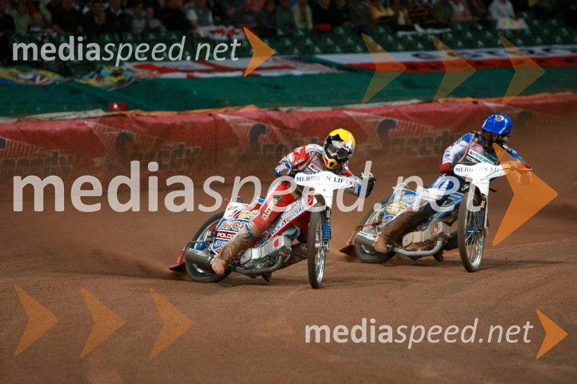 Jaroslaw Hampel (Poljska) in Greg Hancock (ZDA)SPEEDWAY GRAND PRIX, VN Velike Britanije 2007