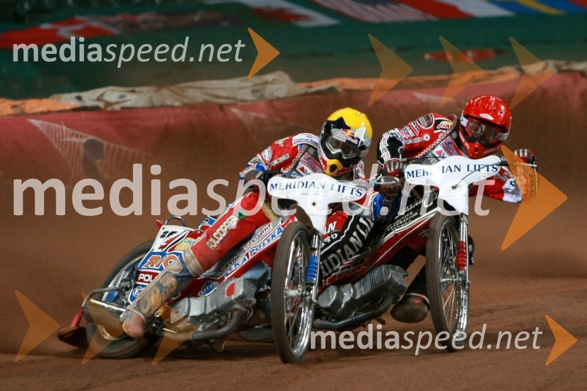 Jaroslaw Hampel (Poljska) in Hans Andersen (Danska)SPEEDWAY GRAND PRIX, VN Velike Britanije 2007