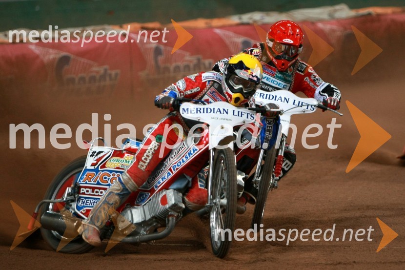Jaroslaw Hampel (Poljska) in Hans Andersen (Danska)SPEEDWAY GRAND PRIX, VN Velike Britanije 2007