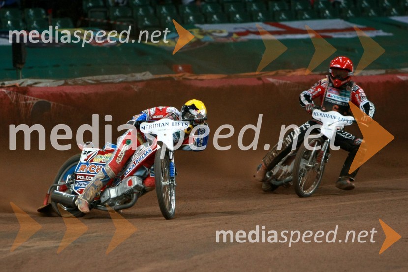 Jaroslaw Hampel (Poljska) in Hans Andersen (Danska)SPEEDWAY GRAND PRIX, VN Velike Britanije 2007