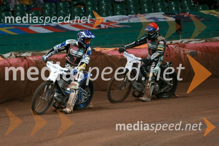 Matej Žagar ( Slovenija) in Andreas Jonsson (Švedska)SPEEDWAY GRAND PRIX, VN Velike Britanije 2007