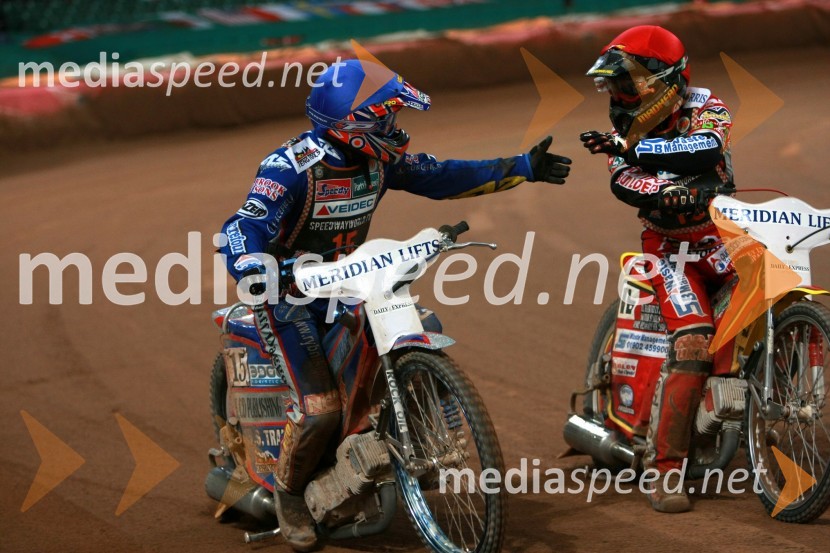 Chris Harris (Velika Britanija) in David Howe (Velika Britanija)SPEEDWAY GRAND PRIX, VN Velike Britanije 2007