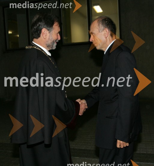 Dr. Ivan Rozman, rektor Univerze v Mariboru in dr. Janez Drnovšek, predsednik države30 let univerze v Mariboru