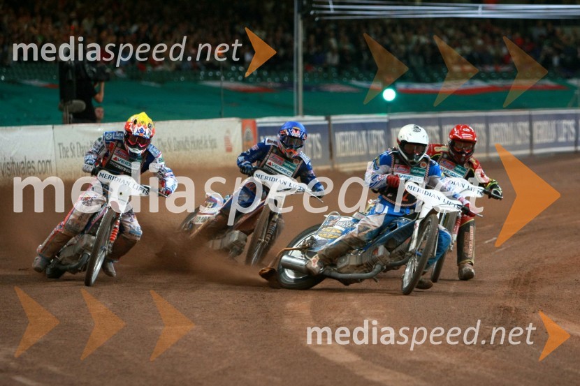 ..., Chris Harris (Velika Britanija), Greg Hancock (ZDA) in Leigh Adams (Avstralija)SPEEDWAY GRAND PRIX, VN Velike Britanije 2007