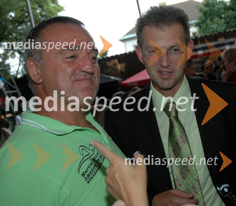 Martin Strel, ultramaratonski plavalec in dr. Miro Cerar, pravnikSprejem ameriškega veleposlaništva ob dnevu ameriške neodvisnosti