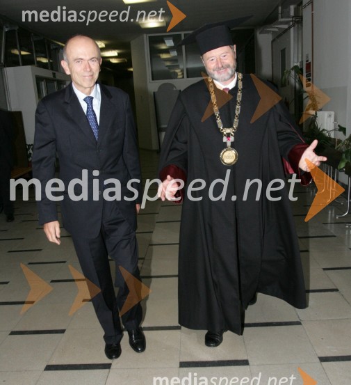 Dr. Janez Drnovšek, predsednik države in dr. Ivan Rozman, rektor Univerze v Mariboru30 let univerze v Mariboru