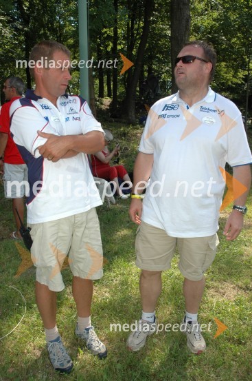 Jože Vidmar, trener članske reprezentance C-1 slalom in Bojan ŽmavcSvetovni pokal na divjih vodah v Tacnu