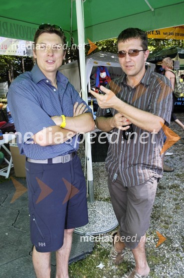 Andraž Vehovar, podjetnik, nekdanji kajakaš in Matej Tušak, športni psihologSvetovni pokal na divjih vodah v Tacnu