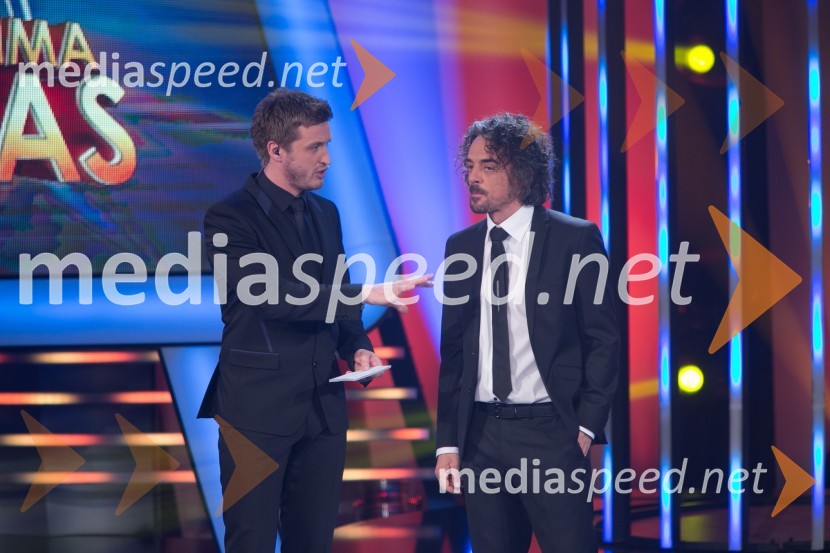  Denis Avdić, voditelj;  Tomaž Klepač, pevec, radijski voditeljZnan obraz ima svoj glas, 1. oddaja