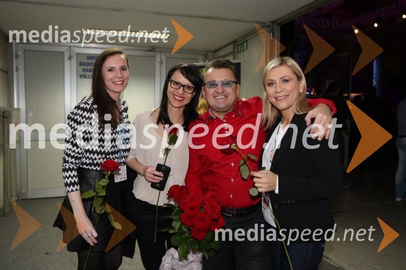  Katarina Damjanov, Ljubljanski grad;  Irena Kolenc Janović, Krater Media;  Davorin Obajdin, DJ Dady;  Mojca Briščik, pomočnica izvršne direktorice, ModianaAktualov dan žena 2015