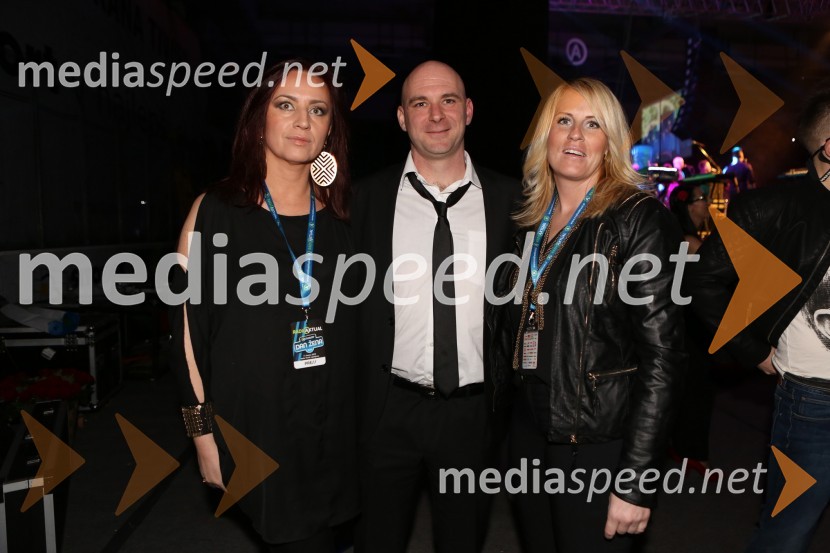  Karmen Špacapan, odgovorna urednica Svet24.si;  Sašo Kronegger, 3 Čelos;  Tea ZdravkovičAktualov dan žena 2015