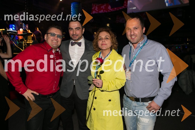  Davorin Obajdin, DJ Dady;  Joško Čagalj - Jole, pevec;  Sonči Nered Čebašek, odgovorna urednica časopisa Svet24;  Alesh Maatko, novinarAktualov dan žena 2015