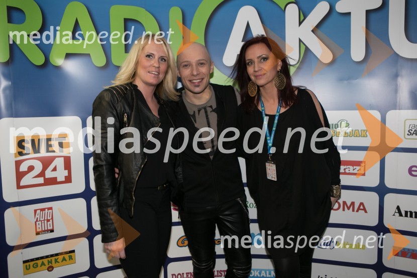  Tea Zdravkovič;  Mario Roth, pevec skupine Grupa Vigor;  Karmen Špacapan, odgovorna urednica Svet24.siAktualov dan žena 2015