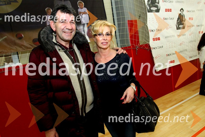  Memi Bečirović, trener, KK Union Olimpija;  Sahidija BečirovićSaniboy, predstavitev maskote košarkarske šole Sanija Bečirovića