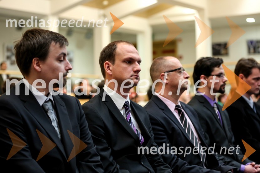 dr. Rene  Markovič, Fakulteta za naravoslovje in matematiko, Univerza v Mariboru; dr.  Matjaž Merc, Medicinska fakulteta, Univerza v Mariboru ; dr. Dimitrij  Kuhelj, Medicinska fakulteta, Univerza v Mariboru ; dr.  Mario  Gorenjak , Medicinska fakulteta, Univerza v Mariboru Univerza v Mariboru, promocija doktorjev znanosti, marec 2015