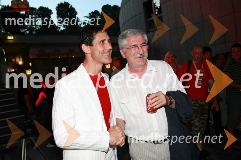 Stojan Auer, NET TV in Petar Radović, odgovorni urednik razvedrilnega programa RTV Slovenija30. festival Melodij morja in sonca, finalni večer