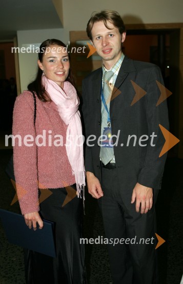 Tina Maze, smučarka in Mitja Kotnik, vodja kabinata rektorja30 let univerze v Mariboru