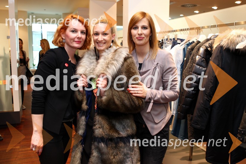  Tina Skrinjer, showroom, s.Oliver;  Špela Štamol, glavna urednica revije Grazia;  Katja  Janko Puh, vodja marketinga, s.Olivers.Oliver Press Day