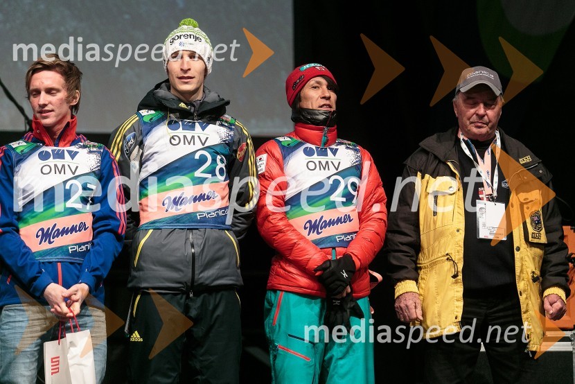  Anders Fannemel, smučarski skakalec;  Jurij Tepeš, smučarski skakalec;  Noriaki Kasai, smučarski skakalec;  Jože Šlibar, nekdanji smučarski skakalec, prvi slovenski rekorderSmile & Drive Open Air Planica 2015