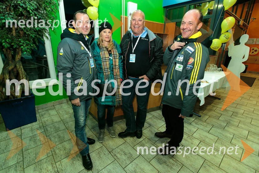  Enzo Smrekar, višji izvršni direktor in član uprave Droga Kolinska d.d., predsednik Smučarske zveze Slovenije;  Laura Smrekar,  vodja marketinga in odnosov z javnostmi Competo d.o.o.;  Iztok Klančnik, direktor HP Slovenija; dr. Jurij  Žurej, direktor Smučarske zveze SlovenijeSmile & Drive Open Air Planica 2015