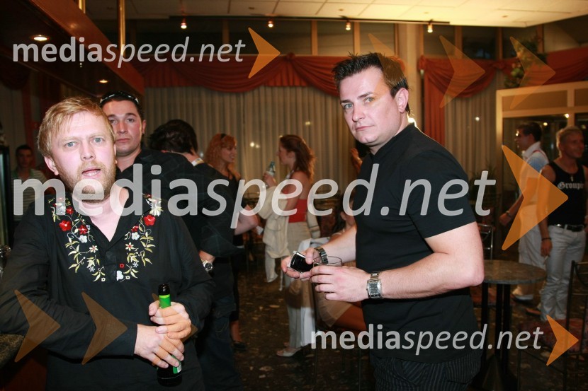 Matjaž Javšnik in Rado Mulej, igralca30. festival Melodij morja in sonca, 1. polfinalni večer