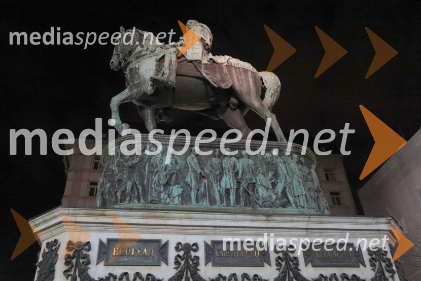 Mihailo Obrenović, spomenik, Trg republike, Beograd, SrbijaBeograd, Srbija