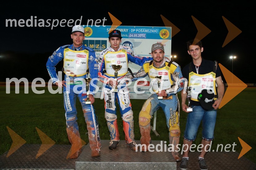 Matej Žagar, speedwayist (Slovenija);  Jurica Pavlic, speedwayist (SK Unia Donji Kraljevec);  Matic Voldrih, speedwayist (AMTK Ljubljana);  Žiga Kovačič, speedwayist (AMD Krško)Otvoritev speedway sezone 2015