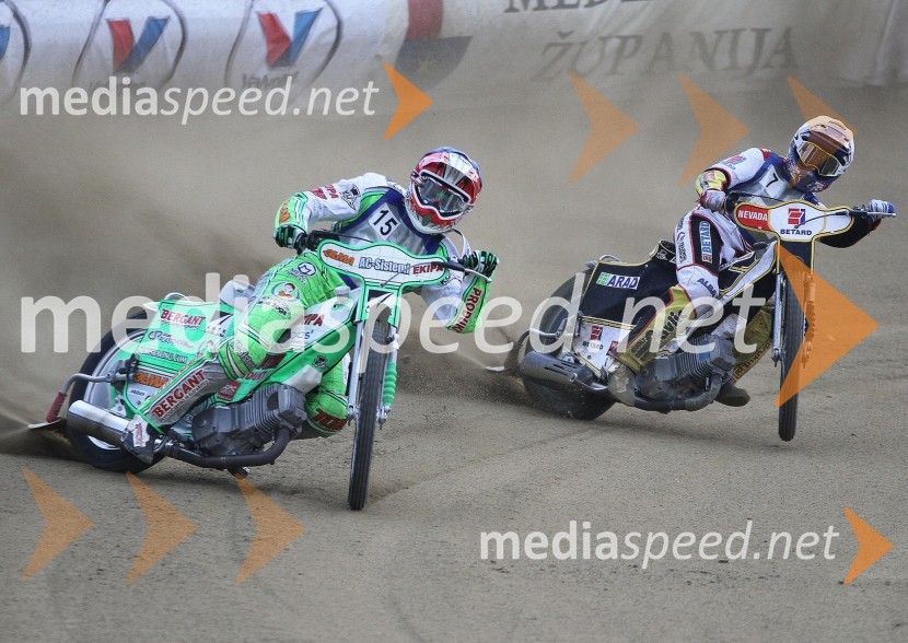  Maks Gregorič, AMTK Ljubljana;  Jurica Pavlic, speedwayist (SK Unia Donji Kraljevec)Otvoritev speedway sezone 2015