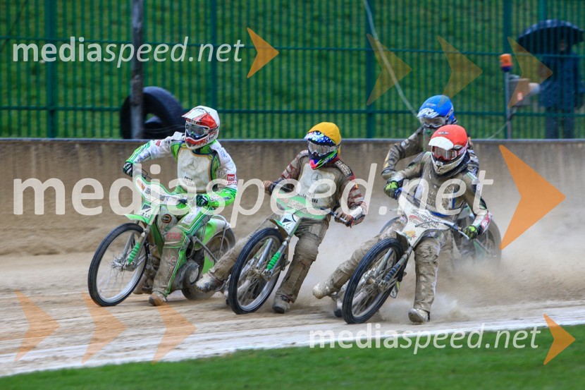  Maks Gregorič, AMTK Ljubljana;  Nick Škorja, Speedwayist;  Jaka Kovačič, Speedwayist (SK Unia Donji Kraljevec);  Daniel Gappmaier, Speedwayist (SK Unia Donji Kraljevec)Uvodna dirka mednarodnega prvenstva parov v speedwayu