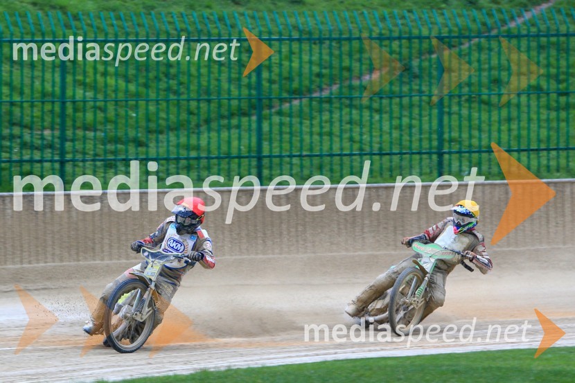  Michal Škurla, Speedwayist (AK Marketa Praha);  Nick Škorja, SpeedwayistUvodna dirka mednarodnega prvenstva parov v speedwayu