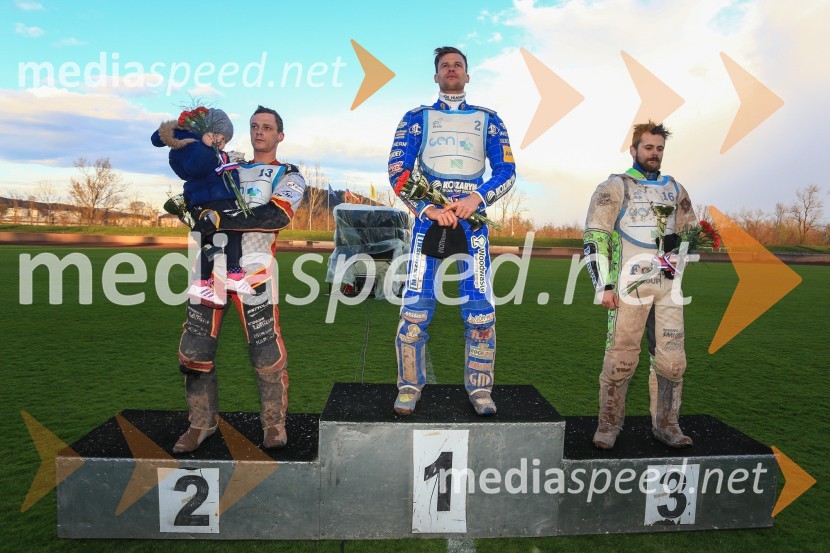  Aleksander Čonda, ST Lendava;  Matej Žagar, speedwayist (Slovenija);  Hynek Stichauer, speedwayist (Češka)Žagar do prve letošnje zmage