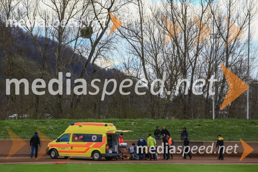 Padec Matica Voldriha na dirki za DP v speedwayu