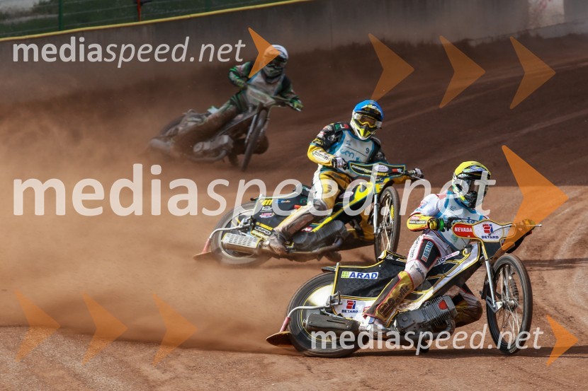  Žiga Kovačič, speedwayist;  Paco Castagna, speedwayist (Italija);  Jurica Pavlic, speedwayist (SK Unia Donji Kraljevec)Žagar do prve letošnje zmage