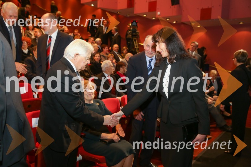  Milan Kučan, nekdanji predsednik Republike Slovenije;  Štefka Kučan;  Ivan Oman, slovenski politik, poslanec in kmet;  Tanja Pečar, odvetnicaDržavna proslava in slavnostna seja ob 25. obletnici prvih svobodnih večstrankarskih volitev