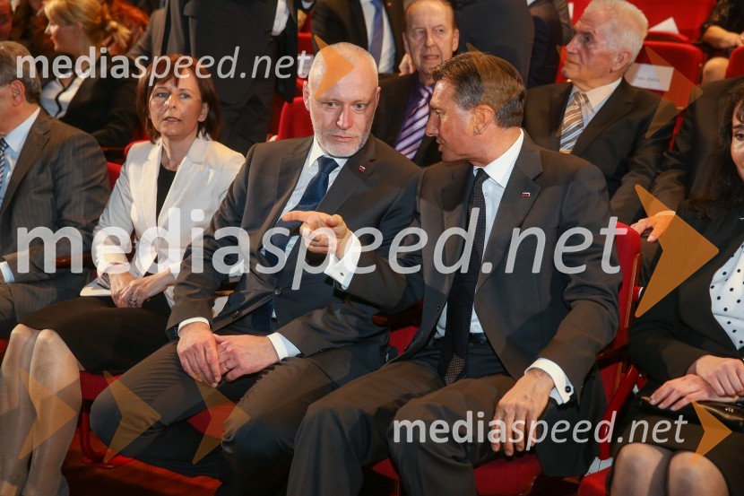  Mateja Gantar; dr. Milan Brglez, predsednik Državnega zbora Republike Slovenije;  Borut Pahor, predsednik Republike SlovenijeDržavna proslava in slavnostna seja ob 25. obletnici prvih svobodnih večstrankarskih volitev