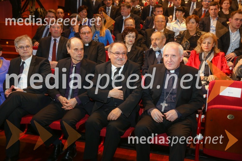  Boris Štefanec, predsednik Komisije za preprečevanje korupcije; prof. dr. Dragan Marušič, rektor Univerze na Primorskem;  Geza Filo, evangeličanski škof;  Stane Zore, ljubljanski nadškof in metropolitDržavna proslava in slavnostna seja ob 25. obletnici prvih svobodnih večstrankarskih volitev