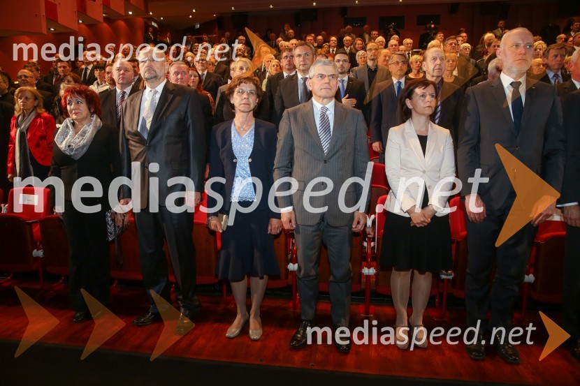  Vlasta Nussdorfer, varuhinja človekovih pravic;  Branko Masleša, predsednik Vrhovnega sodišča Republike Slovenije;  ... ; mag. Miroslav Mozetič, predsednik Ustavnega sodišča;  Mateja Gantar; dr. Milan Brglez, predsednik Državnega zbora Republike SlovenijeDržavna proslava in slavnostna seja ob 25. obletnici prvih svobodnih večstrankarskih volitev