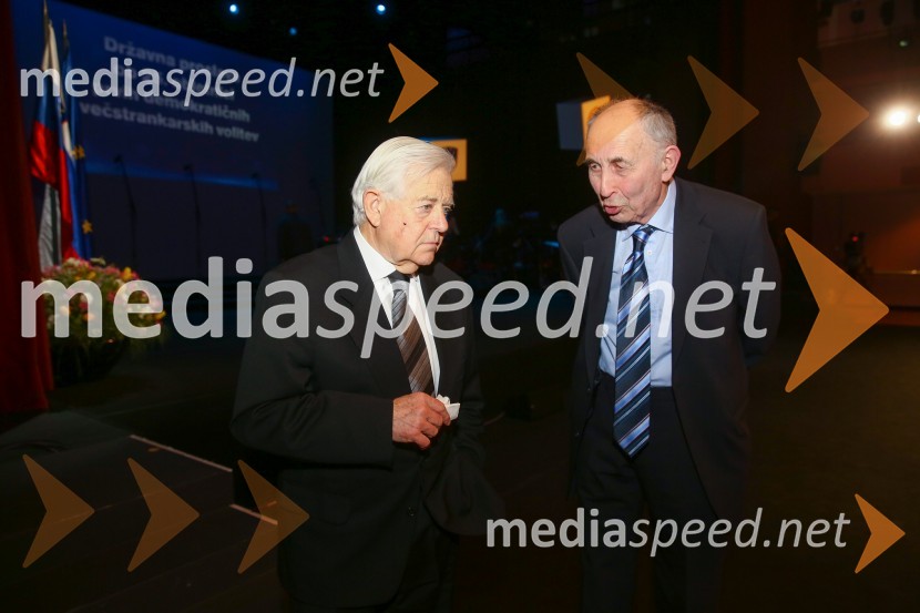  Milan Kučan, nekdanji predsednik Republike Slovenije;  Ivan Oman, slovenski politik, poslanec in kmetDržavna proslava in slavnostna seja ob 25. obletnici prvih svobodnih večstrankarskih volitev