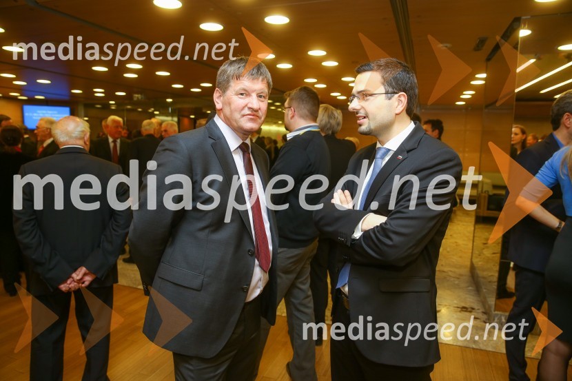  Franc Bogovič, predsednik SLS;  Matej Tonin, vodja poslanske skupine NSiDržavna proslava in slavnostna seja ob 25. obletnici prvih svobodnih večstrankarskih volitev