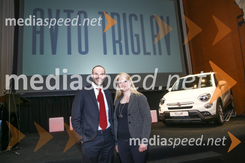  Riccardo Longo, Fiat;  Petra  Tašker Žumer, odnosi z javnostmi Avto TriglavFiat 500x, slovenska predstavitev