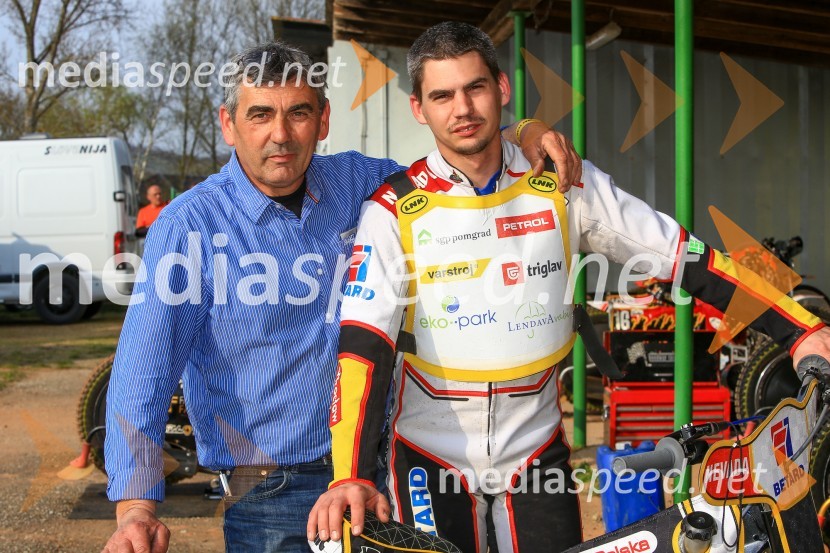  Zvonko Pavlic, nekdanji speedwayist;  Jurica Pavlic, speedwayist (SK Unia Donji Kraljevec)Speedway, druga dirka DP Slovenije in Hrvaške