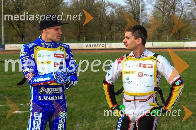  Matej Žagar, speedwayist (Slovenija);  Jurica Pavlic, speedwayist (SK Unia Donji Kraljevec)Speedway, druga dirka DP Slovenije in Hrvaške