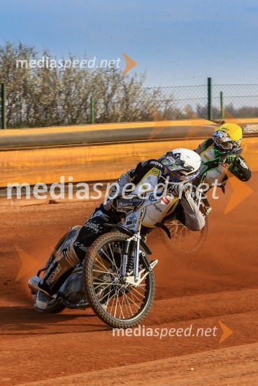  Jernej Pečnik, AMTK Ljubljana;  Žiga Kovačič, speedwayistSpeedway, druga dirka DP Slovenije in Hrvaške