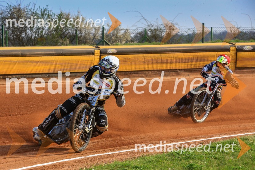  Jernej Pečnik, AMTK Ljubljana;  Dalibor Bot, speedwayist, ST LendavaSpeedway, druga dirka DP Slovenije in Hrvaške