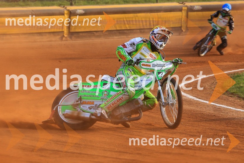  Maks Gregorič, AMTK Ljubljana;  Jaka Kovačič, speedwayist, KST BrežiceSpeedway, druga dirka DP Slovenije in Hrvaške