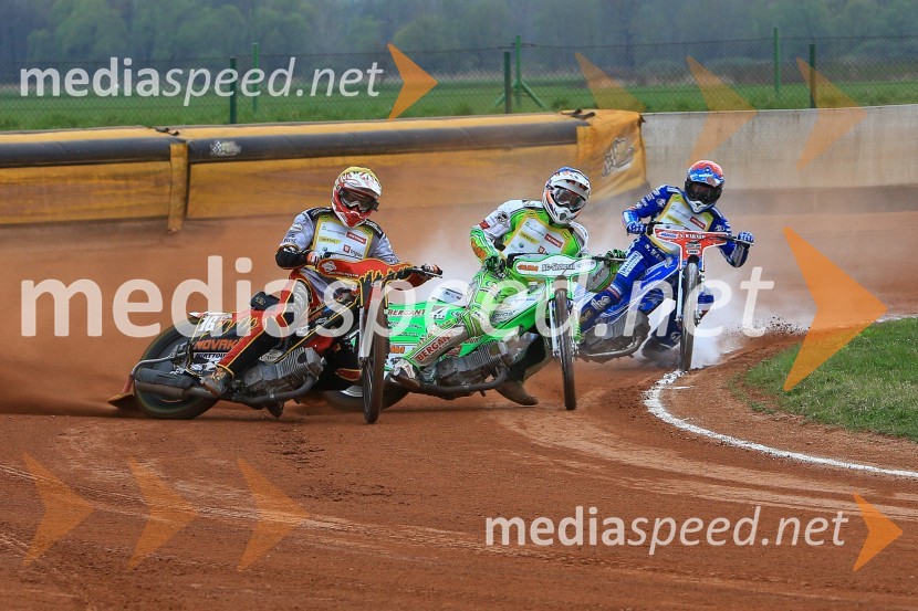  Aleksander Čonda, ST Lendava;  Maks Gregorič, AMTK Ljubljana;  Matej Žagar, speedwayist (Slovenija)Speedway, druga dirka DP Slovenije in Hrvaške