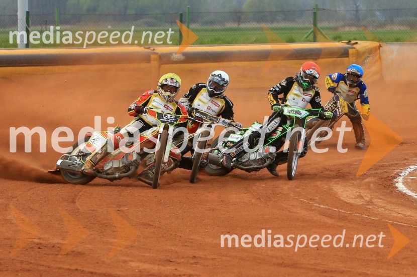  Denis Štojs, speedwayist (AMD Krško);  Jernej Pečnik, AMTK Ljubljana;  Jaka Kovačič, speedwayist, KST Brežice;  Josef Novak, speedwayistSpeedway, druga dirka DP Slovenije in Hrvaške